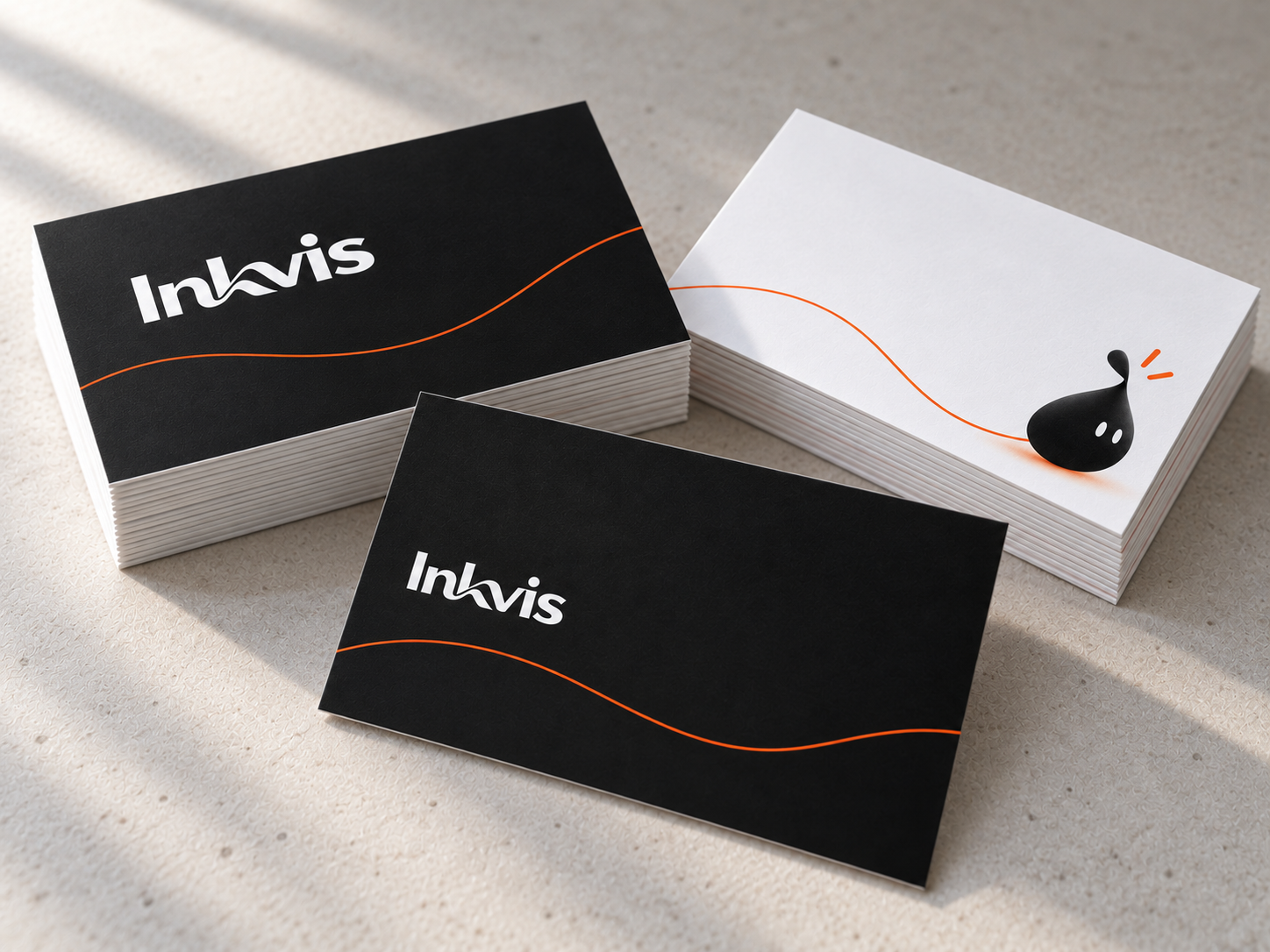 Concept sample of premium printed business cards